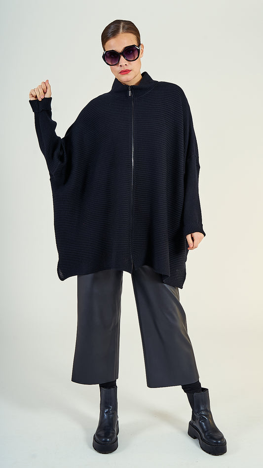 38/07 Wolljacke oversize lang