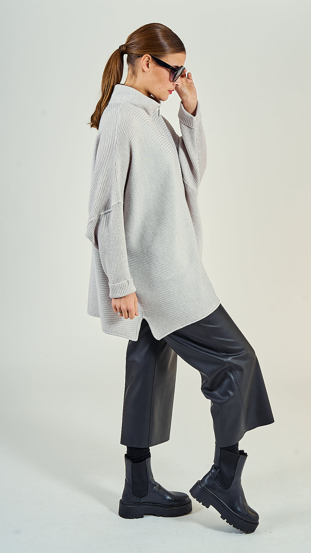 38/07 Wolljacke oversize lang