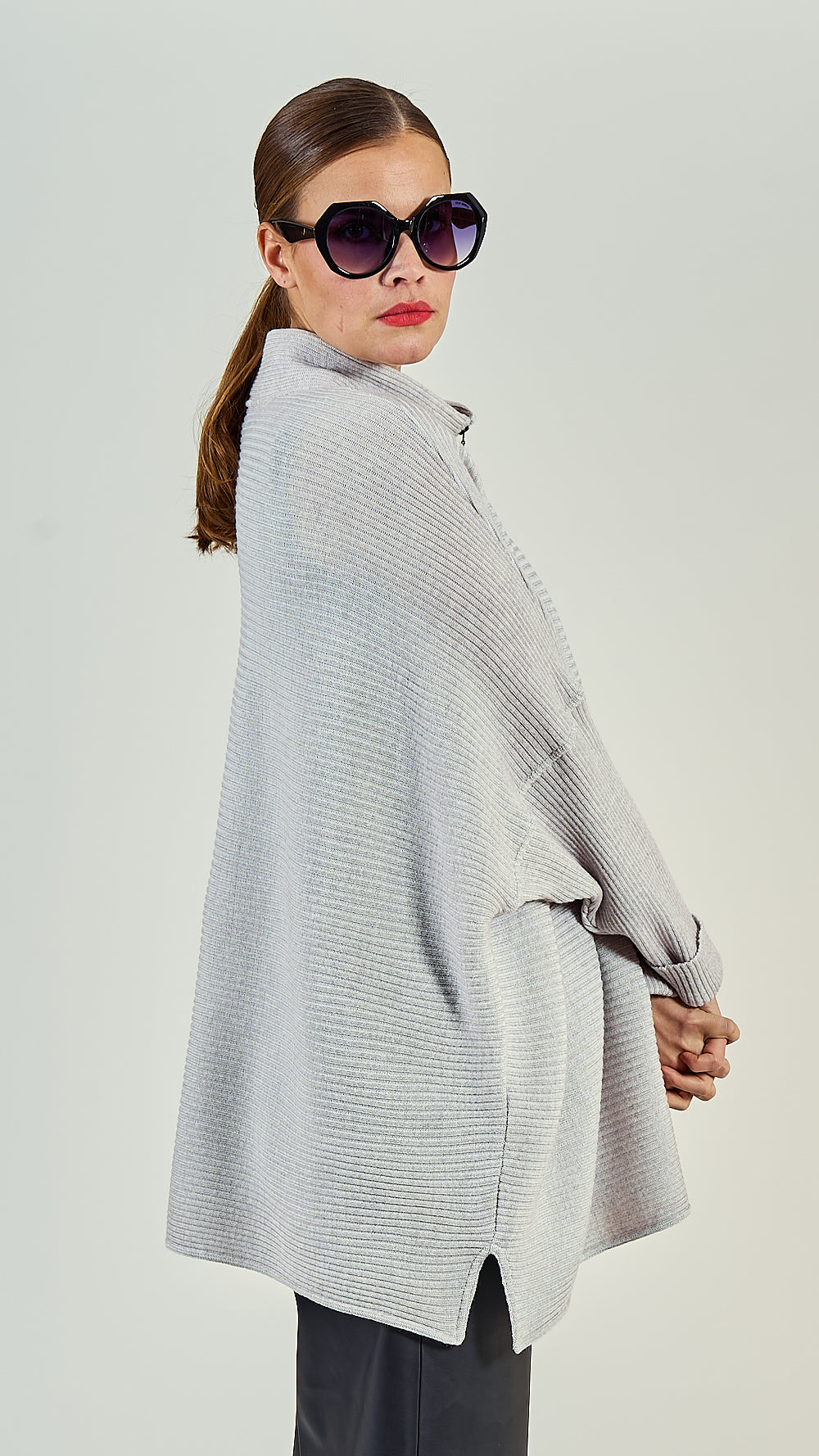 38/07 Wolljacke oversize lang