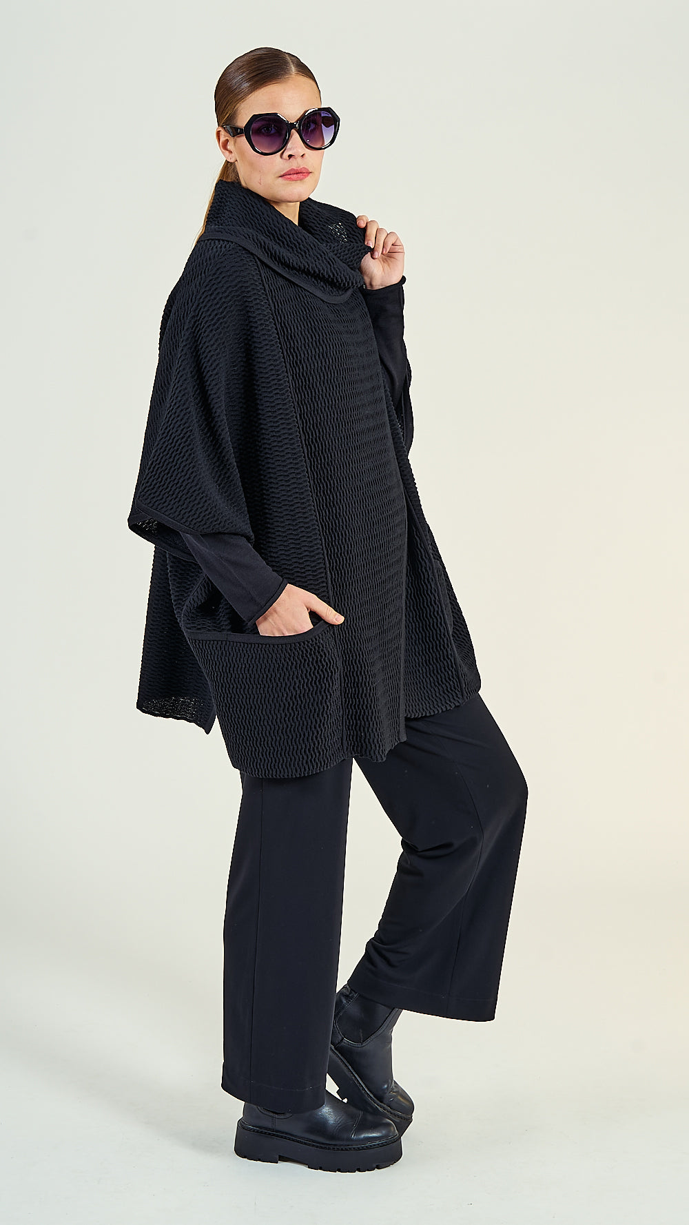 40/90 Poncho Wolle oversize GOBI