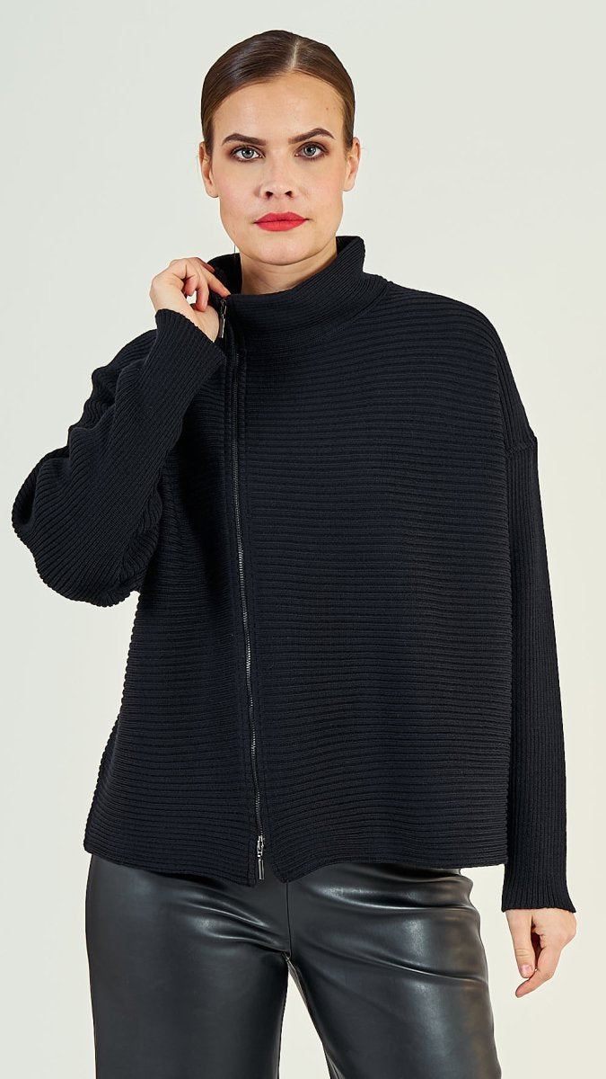 30/02 Wolljacke oversize kurz - EO - Design